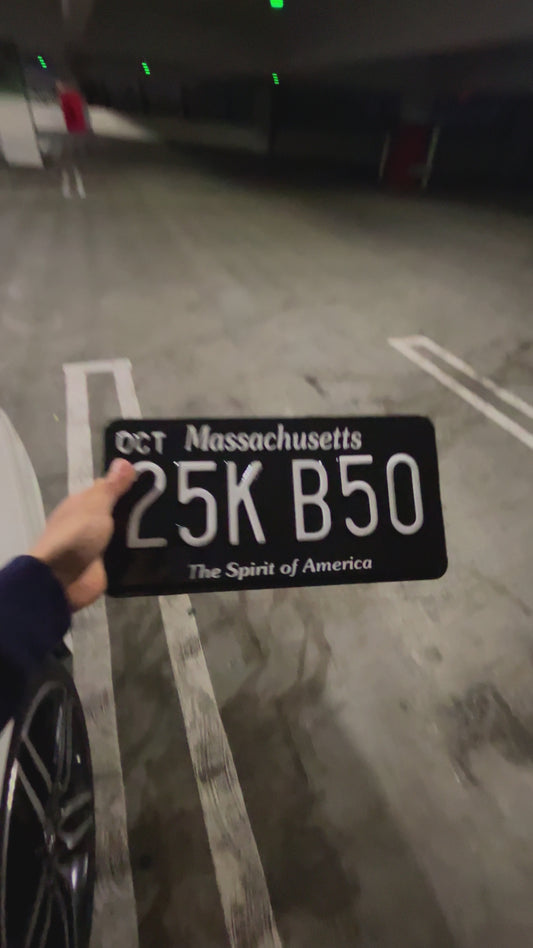 Massachusetts License Plate Vinyl Wrap Kit